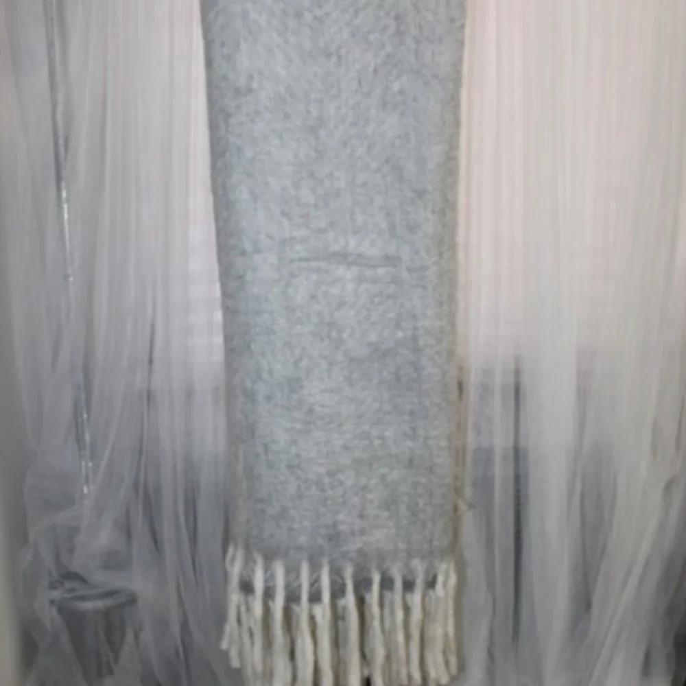 West Elm Brushed Plaid Faux Mohair Throw. Sz. 50